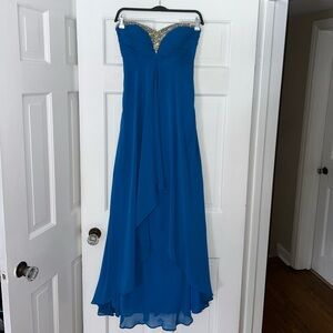 Blue Strapless Gown